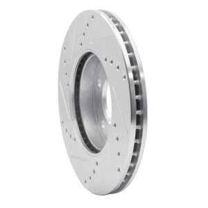 Ford Escape Brake Rotor (1) - Front Right - R1 Concepts - Drilled & Slotted - Silver - `01-`07